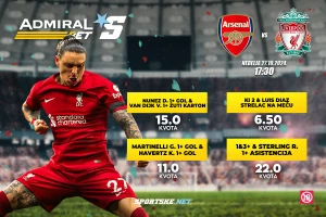 AdmiralBet specijal - Verujete u Arsenal? Naplatite to kvotom 22!